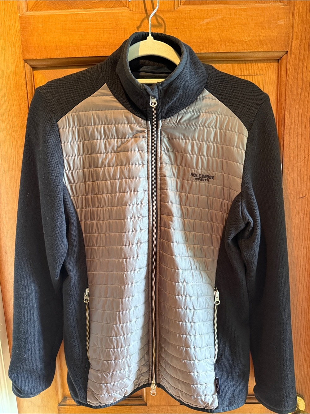 Holebrook Women's Two-Tone Quilted Jacket in Gray and Black